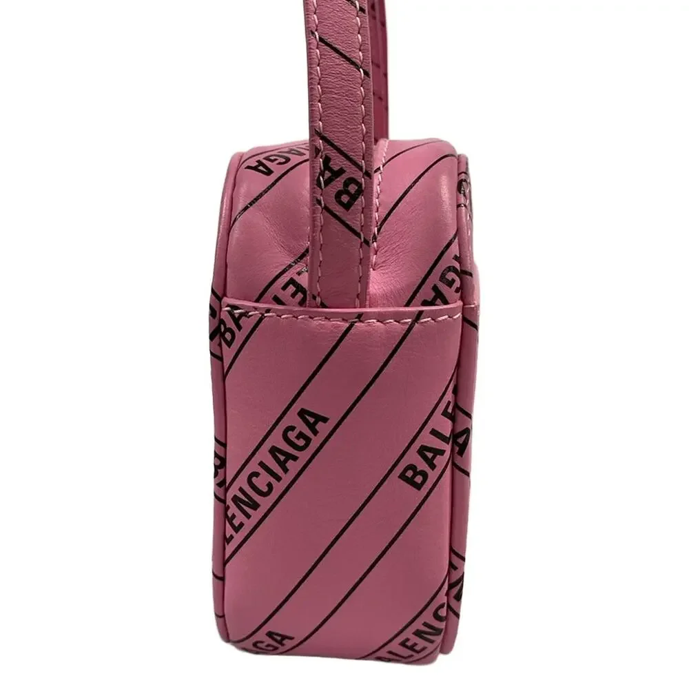 Balenciaga Everyday Camera Bag XS Shoulder Bag 552372 Pink Black - Picture 4 of 15